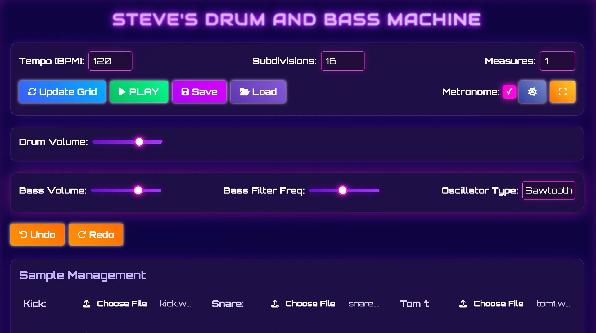 Steve's Drum and Bass Machine
